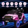 Jojoka 12V Ride On Truck Car Battery Powered Toy with Remote Control, 4-Wheel Suspension, Battery Display, LED Lights, Music - 2 of 4