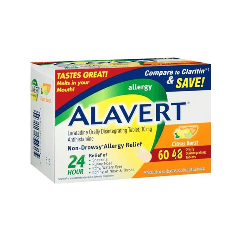 Alavert Allergy Odt - Citrus Burst 60 Tabs, 1 of 2