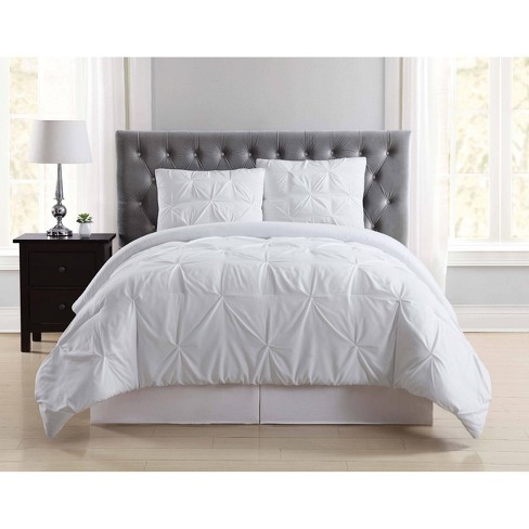 Truly Soft Everyday King Pleated Duvet Cover Set White Target