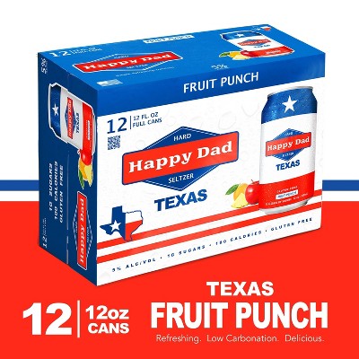 Happy Dad Hard Seltzer Fruit Punch TEXAS - 12pk/12 fl oz Cans