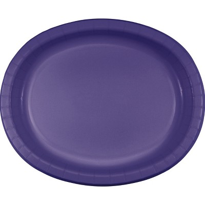 24ct Purple Oval Plates Purple