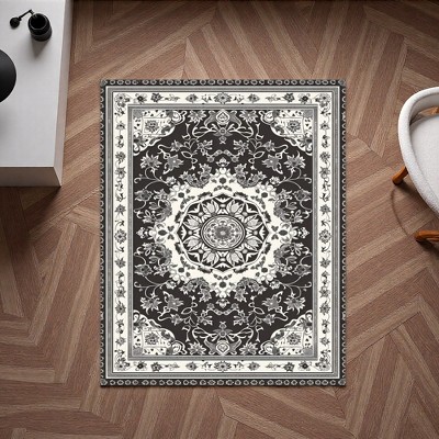 FURNIinspire Floor Mats Indoor Living Room Rug Washable Vintage Area Rugs Non Skid Carpet for Bedroom Offcie, Home Decor, Multicolored, 36"*60"