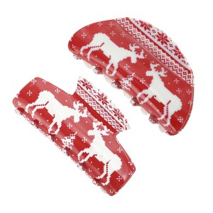 Unique Bargains Christmas Hair Clips 2 Pcs - 1 of 4
