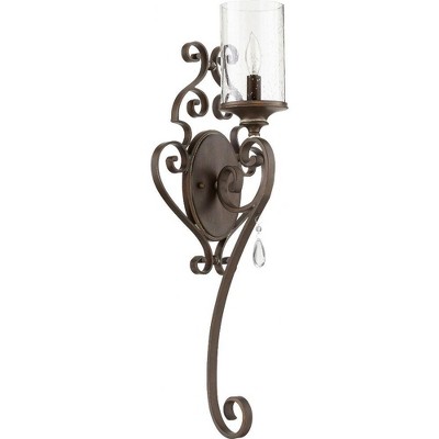 Quorum Lighting San Miguel Vintage Copper Wall Sconce, 1 Light, Damp Rated