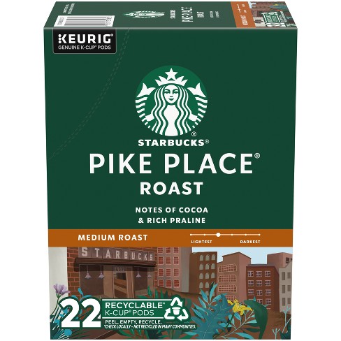 Starbucks Medium Roast K-Cup Coffee Pods Pike Place Roast for Keurig Brewers - image 1 of 4