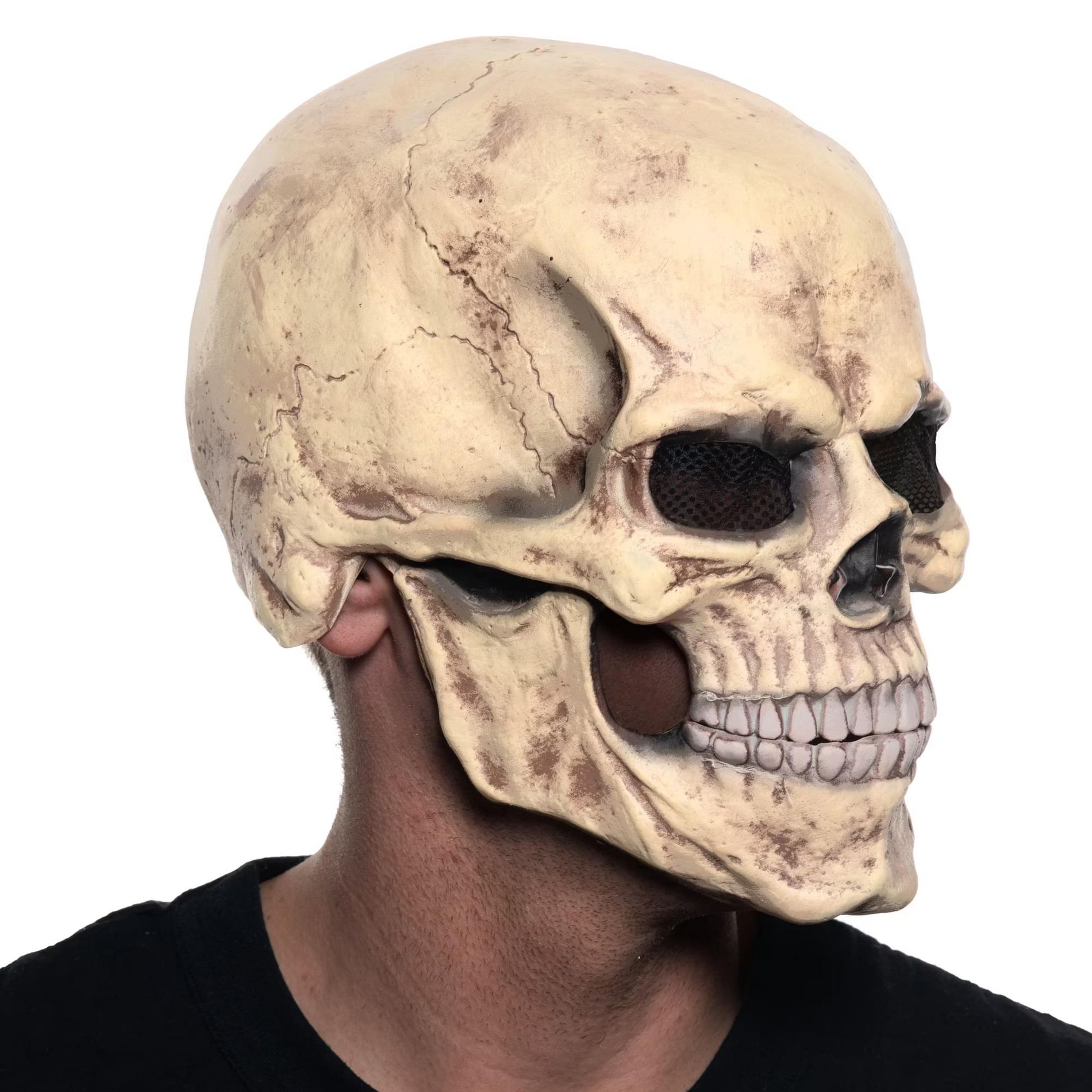 Underwraps Skull Mask with Moving Mouth Adult Costume Accessory | One Size