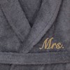 Linum Home Textiles 100% Turkish Cotton Embroidered ''Mrs.'' Terry Bathrobe - 3 of 3