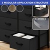 10 Drawer Dresser , Fabric Storage Tower, Organizer Unit for Room, Living Room, Hallway, Closets ,Sturdy Steel Frame, Wooden Top - 4 of 4