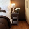 Costway 3Tier Nightstand Bedside Table Sofa Side End Table w/Double Shelves Drawer Brown - image 4 of 4