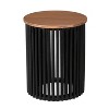 VYNXARIA Acaia solid wood side table,Natural&Black - 2 of 4