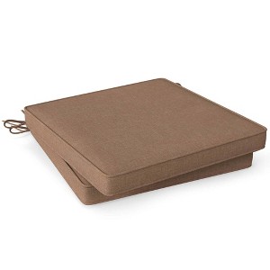 Costway Outdoor Chair Cushion Set of 2/4/6 Waterproof Fade-Resistant Olefin Seat Cushions Brown/Navy/Gray/Black - 1 of 4