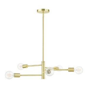 Livex Lighting Bannister 5 - Light Chandelier in  Satin Brass - 1 of 1