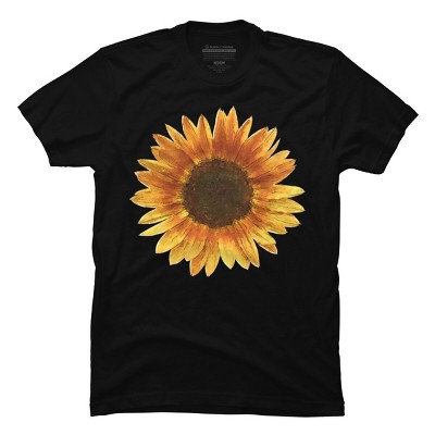 Men's Design By Humans Sunflower By Maryedenoa T-Shirt - Black - Small