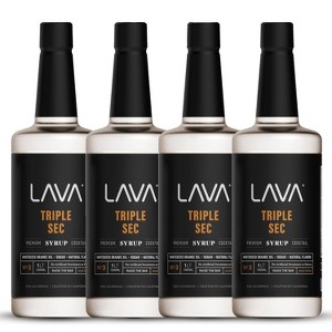 LAVA Premium Triple Sec Cocktail Syrup, 33.8oz (1-Liter), Made with 100% Sugar, Orange Extract, No Artificial Sweeteners, Flavors, or Colors. - 1 of 1
