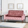 Harnett Tufted Velvet Loveseat Light Pink - Christopher Knight Home - 2 of 4