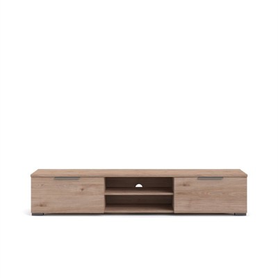 2 Drawer 2 Shelf TV Stand in Brown - Tvilum