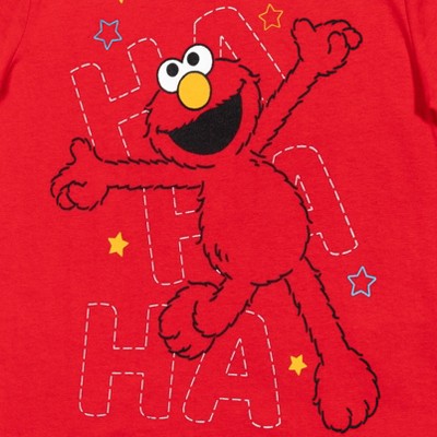 Sesame Street Elmo Cookie Monster Big Bird Little Boys 2 Pack T-Shirts Gray/Red 6 — фото 3