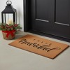HomeRoots 24" X 36" Brown And Black Christmas Outdoor Coir Door Mat - 2 of 4