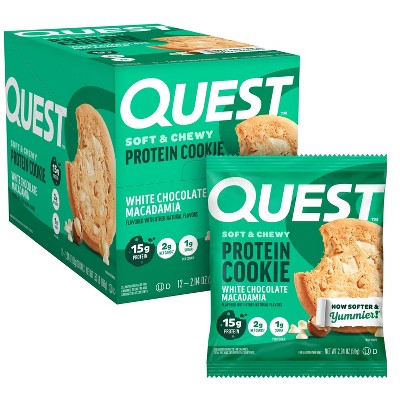 Quest Nutrition White Macadamia Nut Cookies - Chocolate - 12ct
