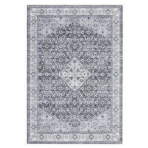 Persia Style Area Rug, Retro Floral Print, Washable Rugs, Non-Slip Backing, Non-Shedding, for Living Room, Bedroom - 1 of 4
