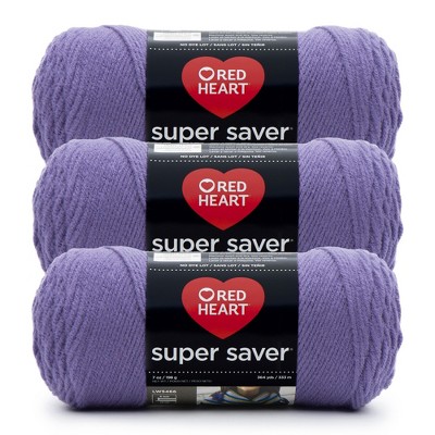 Red Heart Super Saver Yarn 24 Pack-Lavender