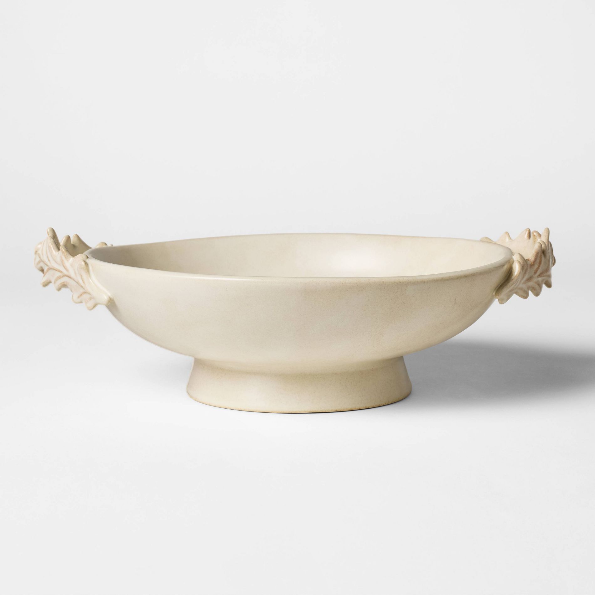 12" Botanical Ceramic Bowl with Handle Cream - Threshold™ designed with Studio McGee