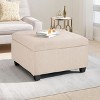 NicBex 31 Inch Square Upholstered Storage Ottoman Bench with Legs for Bedroom,Living Room,Entryway - 2 of 4