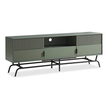 Meadowgrove Modern 3 Drawer TV Stand for TVs up to 65" with Cabinet Sage Green - miBasics