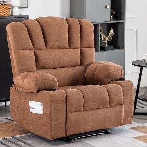 NicBex Recliner Chair Massage Chair with Heating Vibration Sofa Chair Comfy Chair with Large Pocket with 2 Cup Holders - 1 of 4