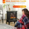 ChicFurnit Indoor Fireplaces 17"Freestanding Fireplace Fireplace Heater with Realistic Flames for Living Room, Black, 15.94"*11.81"*17.72" - 4 of 4