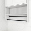 Bathroom Wall Cabinet Space-Saving over Toilet Storage Cabinet with 2 Adjustable Shelf, Towel Bar, and Paper Holder, for Bathroom, Kitchen - 2 of 4