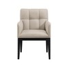 Meridian Furniture,Adrian Vegan Leather Dining Arm Chair, Set of 2 - 2 of 4