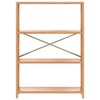 vidaXL 4-Tier Shelf 31.5 in.x11.8 in.x44.1 in. Solid Wood Oak - 4 of 4