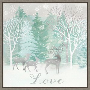 Amanti Art Peace on Earth Silver III by Cynthia Coulter Canvas Wall Art Print Framed 22 x 22-in. - 1 of 4