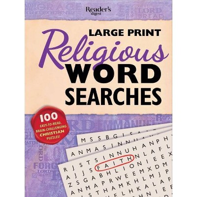 Reader's Digest Large Print Religious Word Search - (Paperback)