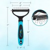 BOSHEL Undercoat Rake For Dogs - Premium Double Sided Dog Grooming Brush - Dog Deshedding Brush - Dematting Comb For Dogs - 4 of 4