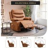 360 Swivel Rocker Chair Small Rocking Recliner, Upholstered Fabric Glider Nursery Chair with Side Pockets with Cup Holder, Massage and Heat Recliner - 3 of 4