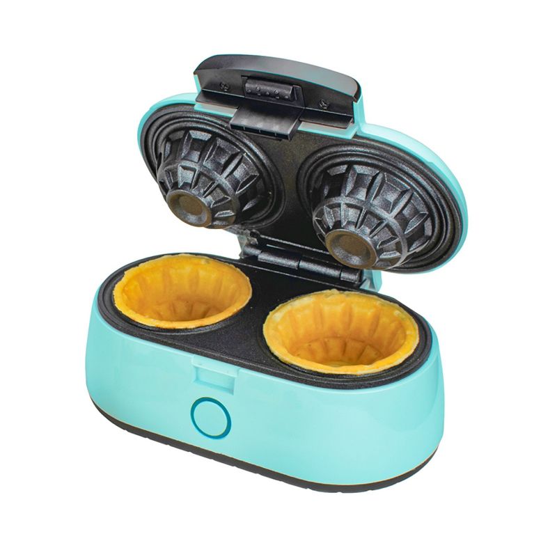 Brentwood Double 3.5 Inch Waffle Bowl Maker in Blue, 1 of 5