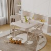 3-Piece Boys and Girls Folding Set, Table and Chairs w/PU Cushion, No Assembly, For Eating/Reading/Playing, Black/Beige/Grey - 2 of 4