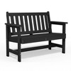 Hyleoty HDPE Outdoor Park Bench 48" x 22" x 35" ,Elegant, Comfortable and Durable - image 2 of 4