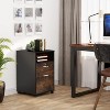 Hommoo 2-Drawer File Cabinet Mobile Printer Stand with Lock - image 3 of 4