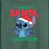 Women's - Lilo and Stitch - Dear Santa I Can Explain Christmas Lightweight French Terry Slouchy - 2 of 4