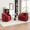 SEYNAR Modern Glam Velvet 360 Degree Swivel Accent Armchair with Tufted Back Set of 2 - 4 of 4
