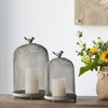 Gulches Decorative Objects: Black Bird on Branch with Marble Base 10/15/15 in and 10 in Gray Bird Mesh Candle Holders - 2 of 4