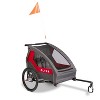 Radio Flyer Duoflex Bike Trailer to Stroller - Gray/Red/Black - 2 of 4
