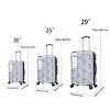 3-piece luggage set with PC multifunctional large capacity luggage luggage suitcase, PC universal wheels and password lock, easy to carry - 2 of 4