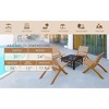 Balkene Home Sava Indoor Outdoor Folding Chair All Weather Wicker Low Slung Portable Seating Solid Acacia Wood Woven Seat - Tan Webbing - 3 of 4