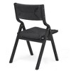Grungis Wood Folding Dining Chairs with Woven Seat,Stackable Accent Chair with Webbing Back,Dining Chair for Kitchen,Set of 2 - 2 of 4