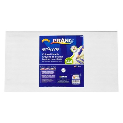 Prang Groove Triangular Pencils, 12- Assorted Colors, Set of 144