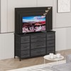 10 Drawer Dresser Tv Stand for Up 55" Tv, 47" Wide Fabric Dresser, Functional Home Entertainment Dresser for Living Room - 4 of 4
